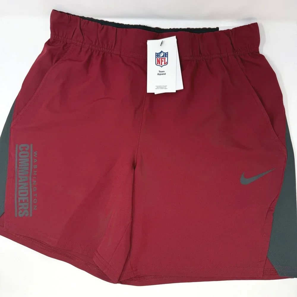 Nike Washington‎ Commanders NFL Team Apparel Mens Medium Shorts Burgundy NEW